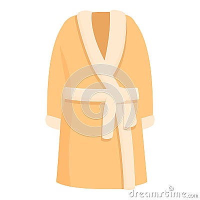 Cotton bathrobe icon cartoon vector. Lady velour Vector Illustration