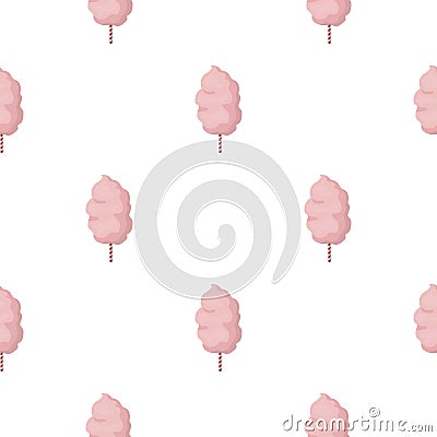 Cotton candy icon in cartoon style isolated on white background. Films and cinema symbol stock vector illustration. Vector Illustration