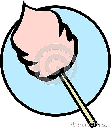 Cotton candy sweet dessert. Vector file available Vector Illustration