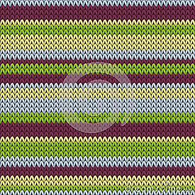 Cotton horizontal stripes knit texture geometric Vector Illustration