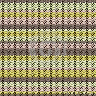 Cotton horizontal stripes knitting texture Vector Illustration