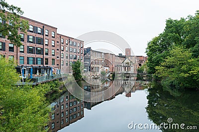 Cotton mill buildings Stock Photo