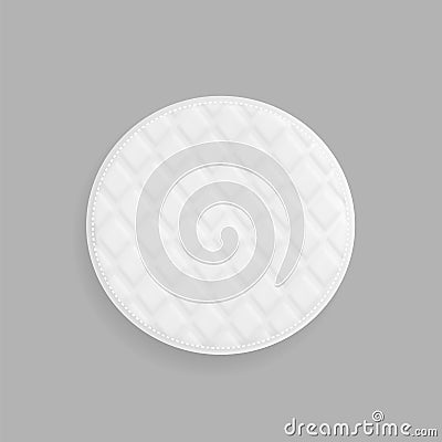 Cotton Pad Clean Face Cosmetic Top View Vector Vector Illustration