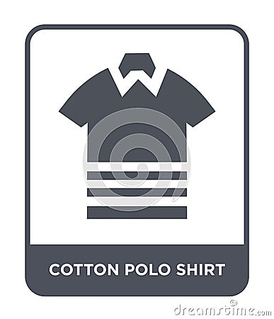cotton polo shirt icon in trendy design style. cotton polo shirt icon isolated on white background. cotton polo shirt vector icon Vector Illustration