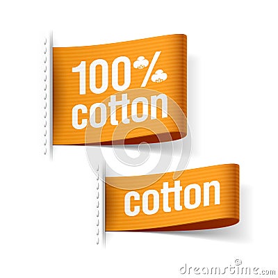 100% cotton product Vector Illustration