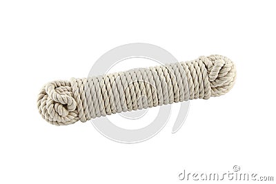 Cotton rope coil Stock Photo