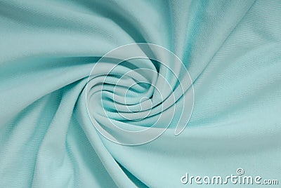 Cotton textile, beautiful shape, blue knitting cloth Stock Photo