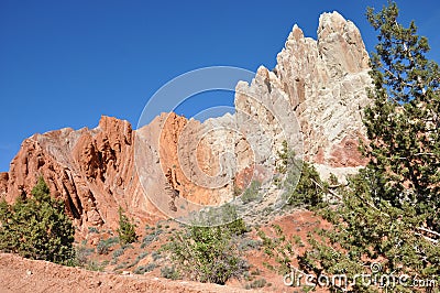 Cottonwood canyon road in utah Stock Photo