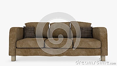 Couch Front View Stock Photo
