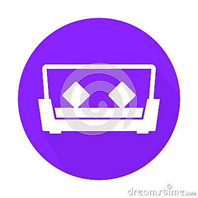Couch glyph Background color isolated vector icon which can easily modify or edit Vector Illustration