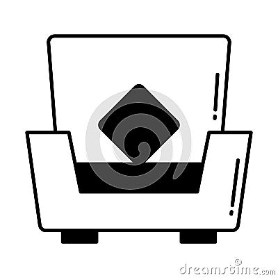 Couch Half Glyph Style vector icon which can easily modify or edit Vector Illustration