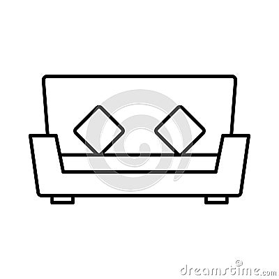Couch Outline Vector icon which can easily modify or edit Vector Illustration