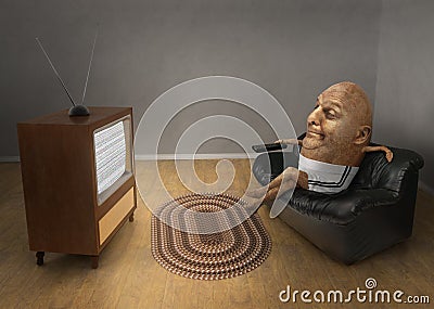 Couch Potato Stock Photo