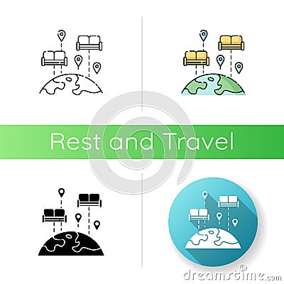 Couchsurfing icon Vector Illustration