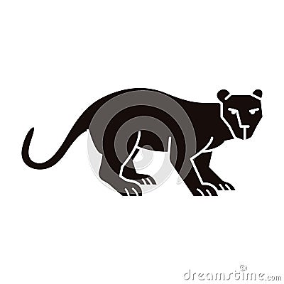 Cougar icon. Vector illustration decorative design Vector Illustration