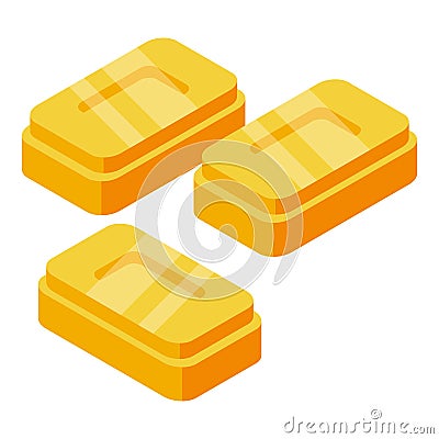Cough drops honey icon, isometric style Vector Illustration