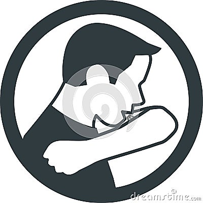 Cough in your bent elbow Vector Illustration