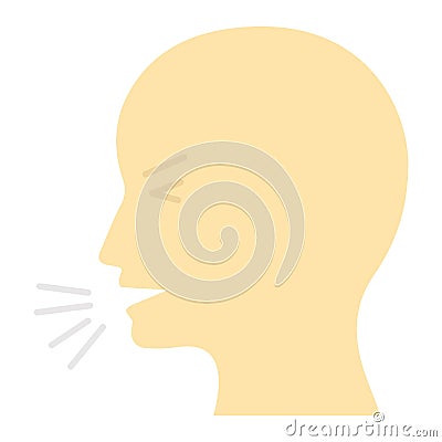 Coughing due to corona infection Flat Style vector icon which can easily modify or edit Vector Illustration