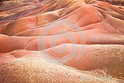 Couloured Earth in Chamarel Mauritius Stock Photo