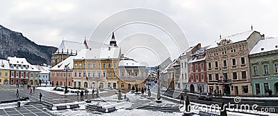 The Council Square (Piata Sfatului) Brasov, Transylvania Editorial Stock Photo