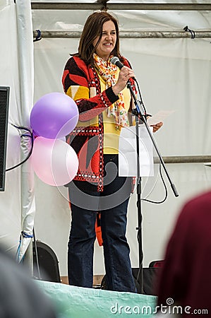 Councillor Mrs D E Keal - Anti-Fracking March - Protest Editorial Stock Photo