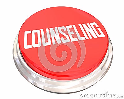 Counseling Button Therapy Help Get Better Through Psychiatry 3d Illustration Stock Photo