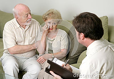 Counseling - In Tears Stock Photo