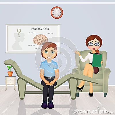 Counselling and assistance of a psychologist Stock Photo