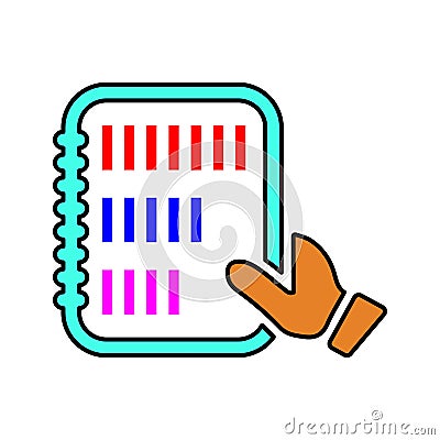 Count, enumerate, itemize icon. Simple color vector Stock Photo