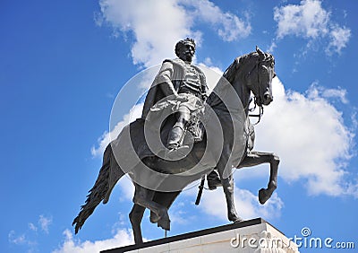 Count Gyula Andrassy Statue, Budapest Stock Photo