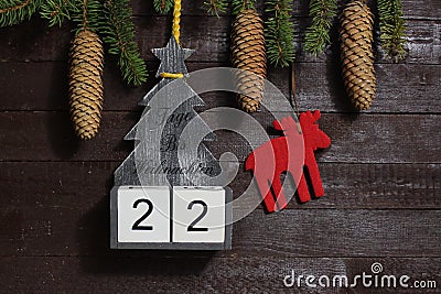 The countdown until christmas Stock Photo