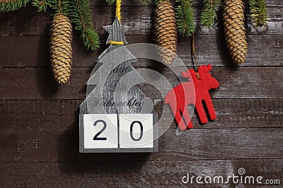 The countdown until christmas Stock Photo