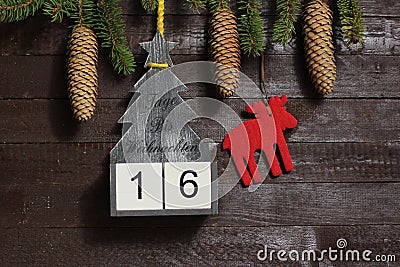 The countdown until christmas Stock Photo