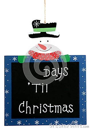 Countdown Til Christmas Stock Photo