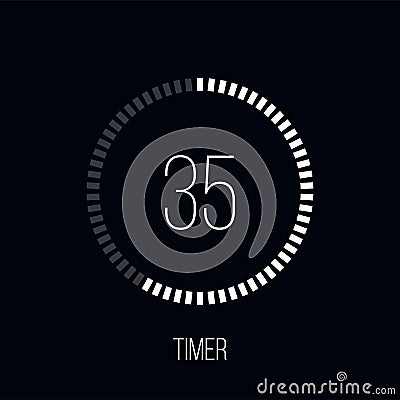Countdown timer digital counter clock vector timer Vector Illustration