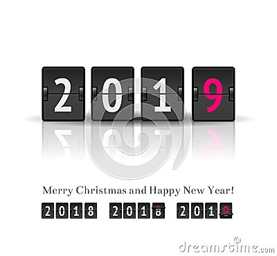 Countdown timer 2019 for New year design vector Vector Illustration