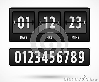 Countdown timer template Vector Illustration