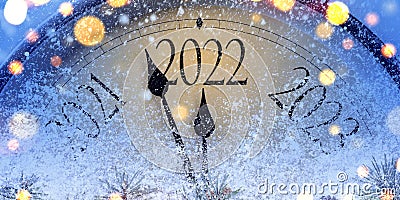 Countdown to midnight 2022 Stock Photo