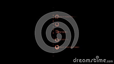 countdown UI HUD information blocks, construction of letters and numbers, technology concept. elements for design Stock Photo