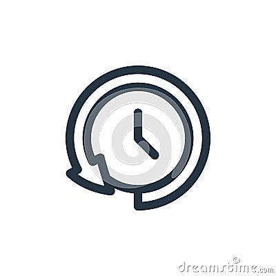 counterclockwise vector icon. counterclockwise editable stroke. counterclockwise linear symbol for use on web and mobile apps, Vector Illustration