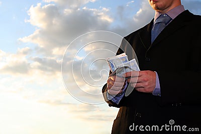 Counting money Stock Photo