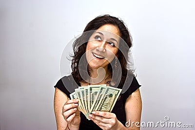 Counting money Stock Photo