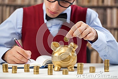 Counting money Stock Photo