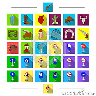 Country attributes signs Vector Illustration