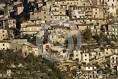 Country of Castel di Tora, in the Lazio region, Italy. Stock Photo