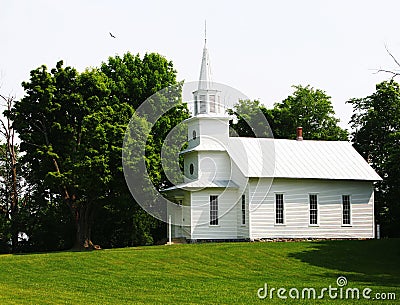 Country Church Summertime Stock Photo