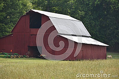 Country Drive into Georgia and found some Amazing old Barns Stock Photo