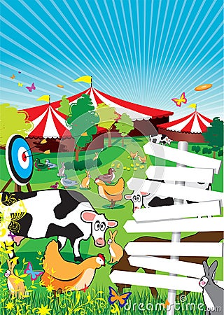 A country fair background Vector Illustration
