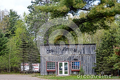 Country Fireplace Store - Arbor Vitae, Wisconsin Editorial Stock Photo