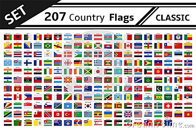 207 country flag Vector Illustration